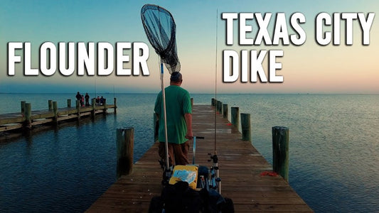 Flounder fishing at Texas City Dike in Texas City, Texas